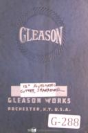 Gleason-Gleason 12 Inch Cutter Sharpener Machine Operator Instruction Manual Year (1935)-12 Inch-12\"-01